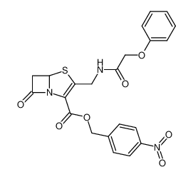 7-oxo-3-[(2-phenoxy-acetylamino)-methyl]-4-thia-1-aza-bicyclo[3.2.0]hept-2-ene-2-carboxylic acid 4-nitro-benzyl ester_69077-76-5