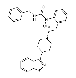 1-(2-(2-(4-(benzo[d]isothiazol-3-yl)piperazin-1-yl)ethyl)phenyl)-3-benzyl-1-methylurea_690976-26-2