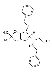 (S)-N-benzyl-1-((3aR,5R,6S,6aR)-6-(benzyloxy)-2,2-dimethyltetrahydrofuro[2,3-d][1,3]dioxol-5-yl)but-3-en-1-amine_690981-80-7