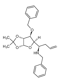 3-O-benzyl-1,2-O-isopropylidene-5,6,7,8-tetradeoxy-5-N-(benzylamino)-α-D-gluco-7-eno-octo-1,4-furanose_690981-92-1