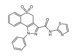 5,5-dioxo-1-phenyl-4,5-dihydro-1H-5λ6-thiochromeno[4,3-c]pyrazole-3-carboxylic acid thiazol-2-ylamide_69099-61-2