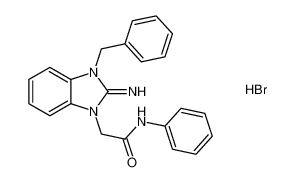 2-(3-benzyl-2-imino-2,3-dihydro-1H-benzo[d]imidazol-1-yl)-N-phenylacetamide hydrobromide_690995-92-7