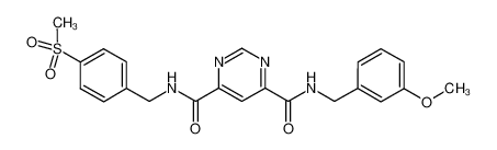 pyrimidine-4,6-dicarboxylic acid 4-(4-methanesulfonyl-benzylamide) 6-(3-methoxy-benzylamide)_691003-07-3