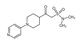 N,N-dimethyl-2-oxo-2-(1-(pyridin-4-yl)piperidin-4-yl)ethane-1-sulfonamide_691004-12-3