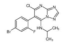 6-(4-bromo-2-fluorophenyl)-5-chloro-N-isopropyl-[1,2,4]triazolo[1,5-a]pyrimidin-7-amine_691010-94-3