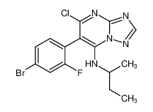 6-(4-bromo-2-fluorophenyl)-N-(sec-butyl)-5-chloro-[1,2,4]triazolo[1,5-a]pyrimidin-7-amine_691010-98-7