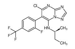 (S)-N-(sec-butyl)-5-chloro-6-(2-fluoro-4-(trifluoromethyl)phenyl)-[1,2,4]triazolo[1,5-a]pyrimidin-7-amine_691011-71-9