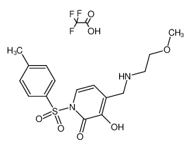 3-hydroxy-4-[(2-methoxyethylamino)methyl]-1-(toluene-4-sulfonyl)-1H-pyridin-2-one trifluoroacetate salt_691013-04-4