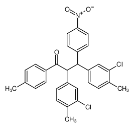 2,3-bis(3-chloro-4-methylphenyl)-3-(4-nitrophenyl)-1-(p-tolyl)propan-1-one_69110-73-2