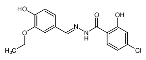 4-Chloro-2-hydroxy-benzoic acid [1-(3-ethoxy-4-hydroxy-phenyl)-meth-(Z)-ylidene]-hydrazide_69112-46-5