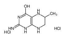 2-amino-6-methyl-5,6,7,8-tetrahydro-1H-pteridin-4-one,dihydrochloride_69113-63-9