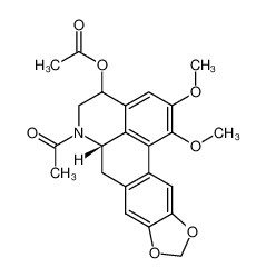 (6aS)-4ξ-acetoxy-6-acetyl-1,2-dimethoxy-(6ar)-5,6,6a,7-tetrahydro-4H-benzo[de][1,3]dioxolo[4',5':4,5]benzo[1,2-g]quinoline_69128-22-9