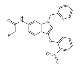 2-fluoro-N-[3-(2-nitro-phenylsulfanyl)-1-pyridin-2-ylmethyl-1H-indol-6-yl]-acetamide_691400-35-8