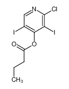 Butyric acid 2-chloro-3,5-diiodo-pyridin-4-yl ester_69148-15-8