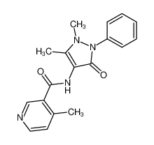 N-(1,5-dimethyl-3-oxo-2-phenyl-2,3-dihydro-1H-pyrazol-4-yl)-4-methyl-nicotinamide_6916-70-7