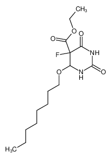 5-fluoro-4-octyloxy-2,6-dioxo-hexahydro-pyrimidine-5-carboxylic acid ethyl ester_69163-20-8