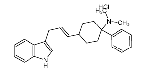 {4-[3-(1H-indol-3-yl)propenyl]-1-phenylcyclohexyl}dimethylamine hydrochloride_691667-55-7