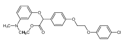 {4-[2-(4-Chloro-phenoxy)-ethoxy]-phenyl}-(3-dimethylamino-phenoxy)-acetic acid methyl ester_69182-91-8