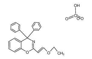 2-(2-ethoxy-vinyl)-4,4-diphenyl-4H-benzo[e][1,3]oxazine; perchlorate_69185-95-1