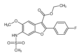 ethyl 2-(4-fluorophenyl)-5-methoxy-6-(methylsulfonamido)benzofuran-3-carboxylate_691857-49-5