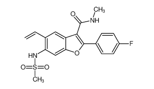 2-(4-fluorophenyl)-N-methyl-6-(methylsulfonamido)-5-vinylbenzofuran-3-carboxamide_691857-58-6