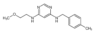 4,6-Pyrimidinediamine, N-(2-methoxyethyl)-N'-[(4-methylphenyl)methyl]-_691858-78-3