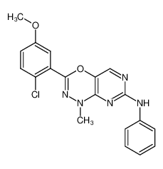[3-(2-chloro-5-methoxy-phenyl)-1-methyl-1H-pyrimido[4,5-e][1,3,4]oxadiazin-7-yl]-phenylamine_691864-38-7