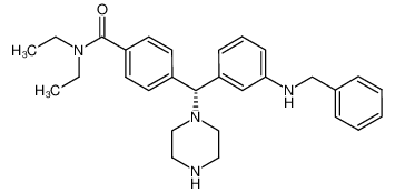 (R)-4-((3-(benzylamino)phenyl)(piperazin-1-yl)methyl)-N,N-diethylbenzamide_691877-74-4