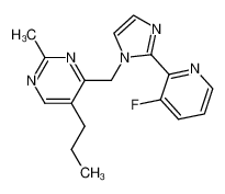 4-[2-(3-fluoro-pyridin-2-yl)-imidazol-1-ylmethyl]-2-methyl-5-propyl-pyrimidine_691885-74-2