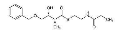 rel-S-(2-propionamidoethyl) (2R,3R)-4-(benzyloxy)-3-hydroxy-2-methylbutanethioate_691890-10-5