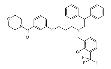 1-(3-{3-[(2-chloro-3-trifluoromethyl-benzyl)-diphenylethyl-amino]-propoxy}-phenyl)-1-morpholin-4-yl-methanone_691893-51-3