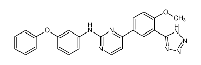 4-(4-methoxy-3-(1H-tetrazol-5-yl)phenyl)-N-(3-phenoxyphenyl)pyrimidin-2-amine_691895-22-4