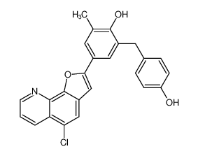 4-(5-chlorofuro[3,2-h]quinolin-2-yl)-2-(4-hydroxybenzyl)-6-methylphenol_691897-27-5