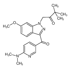 1-(3-(6-(dimethylamino)nicotinoyl)-6-methoxy-1H-indazol-1-yl)-3,3-dimethylbutan-2-one_691900-40-0