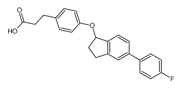 4-[[5-(4-fluorophenyl)-2,3-dihydro-1H-inden-1-yl]oxy]benzenepropanoic acid_691900-97-7