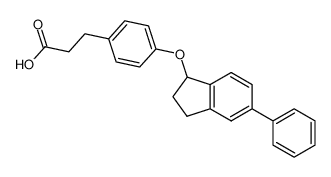 4-[(2,3-dihydro-5-phenyl-1H-inden-1-yl)oxy]benzenepropanoic acid_691901-03-8