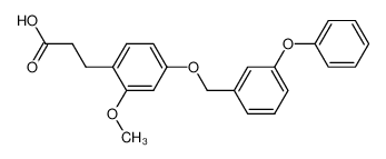 2-methoxy-4-[(3-phenoxyphenyl)methoxy]benzenepropanoic acid_691902-02-0