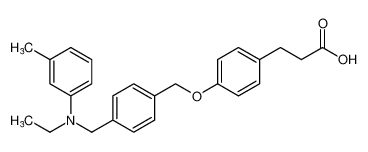 3-(4-((4-((ethyl(m-tolyl)amino)methyl)benzyl)oxy)phenyl)propanoic acid_691903-33-0