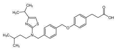 3-(4-((4-((isopentyl(4-isopropylthiazol-2-yl)amino)methyl)benzyl)oxy)phenyl)propanoic acid_691903-70-5