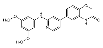 6-(2-((3,5-dimethoxyphenyl)amino)pyridin-4-yl)-2H-benzo[b][1,4]oxazin-3(4H)-one_692246-86-9