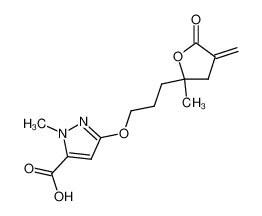 2-methyl-5-[3-(2-methyl-4-methylene-5-oxotetrahydrofuran-2-yl)propoxy]-2H-pyrazole-3-carboxylic acid_692259-24-8
