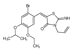 (5Z)-3-Allyl-5-(2-bromo-5-ethoxy-4-isopropoxybenzylidene)-2-imino -1,3-thiazolidin-4-one_692282-79-4