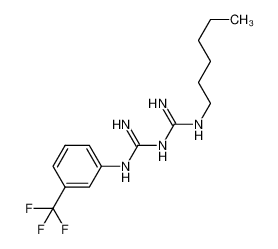 (1E)-1-[amino-[3-(trifluoromethyl)anilino]methylidene]-2-hexylguanidine_69232-10-6