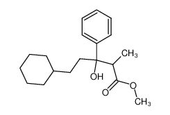 5-Cyclohexyl-3-hydroxy-2-methyl-3-phenyl-pentanoic acid methyl ester_69262-45-9