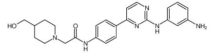 N-(4-(2-((3-aminophenyl)amino)pyrimidin-4-yl)phenyl)-2-(4-(hydroxymethyl)piperidin-1-yl)acetamide_692733-58-7