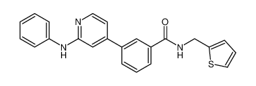 Benzamide, 3-[2-(phenylamino)-4-pyridinyl]-N-(2-thienylmethyl)-_692734-21-7