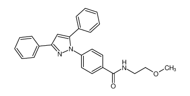 Benzamide, 4-(3,5-diphenyl-1H-pyrazol-1-yl)-N-(2-methoxyethyl)-_692735-01-6