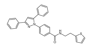 Benzamide, 4-(3,5-diphenyl-1H-pyrazol-1-yl)-N-[2-(2-thienyl)ethyl]-_692735-13-0