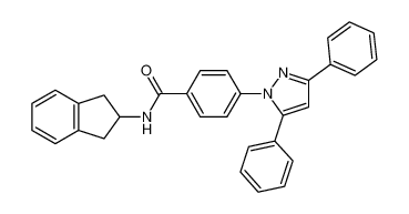 N-(2,3-dihydro-1H-inden-2-yl)-4-(3,5-diphenyl-1H-pyrazol-1-yl)benzamide_692735-14-1