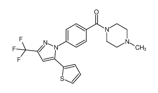 (4-methylpiperazin-1-yl)(4-(5-(thiophen-2-yl)-3-(trifluoromethyl)-1H-pyrazol-1-yl)phenyl)methanone_692735-39-0